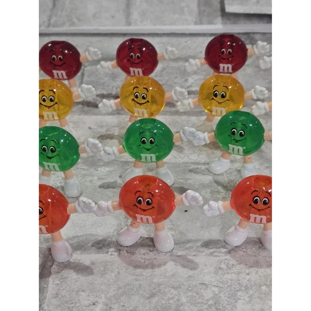Vintage M&M's Christmas‎ String Light Covers Set of 18 Multicolored Orange Green